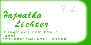 hajnalka lichter business card